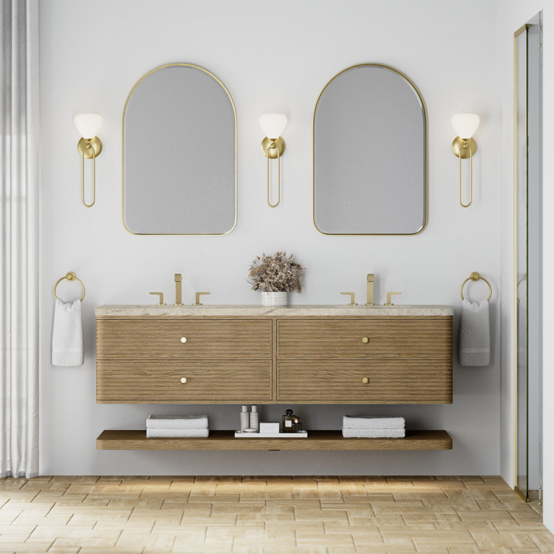 Meuble-lavabo double l 72 po Allamari, Tajnar Eclos, Dune Mist