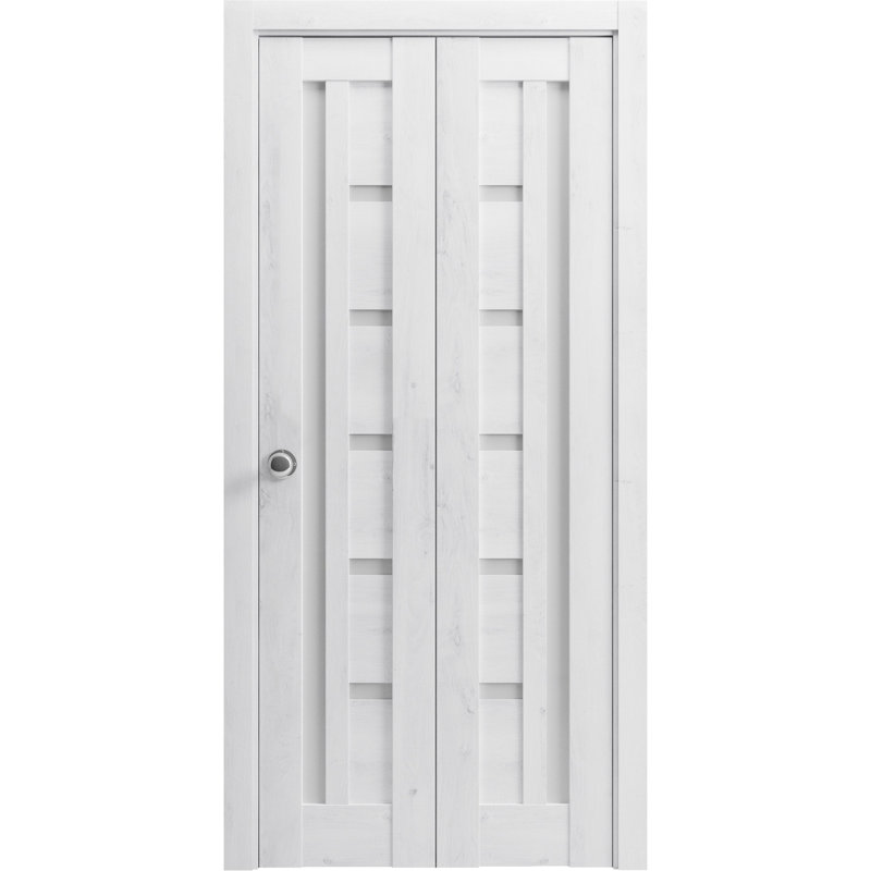 Porte pliante à panneaux en bois Quadro, 36 po x 84 po, Blanc nordique