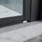 34.45 In. W X 72.16 H Bi Semi- Shower Doors In Matte Black, With Clear Glass Panels, Aluminium For Bathroom Refinement Black Glass, To 35-3/8 H, Joy