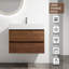 Meuble-lavabo mural 30 po avec lavabo en résine, 2 tiroirs à fermeture en douceur, ensemble KD-612513070-612513106