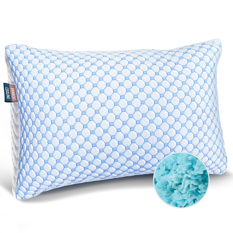 Oreiller moyen en mousse viscoélastique gélifiée Scarlett, Grand lit, Ensemble de 1