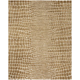 Martha Stewart Classics Hand-Knotted Silk/Wool/Linen Crocodile/Green Area Rug