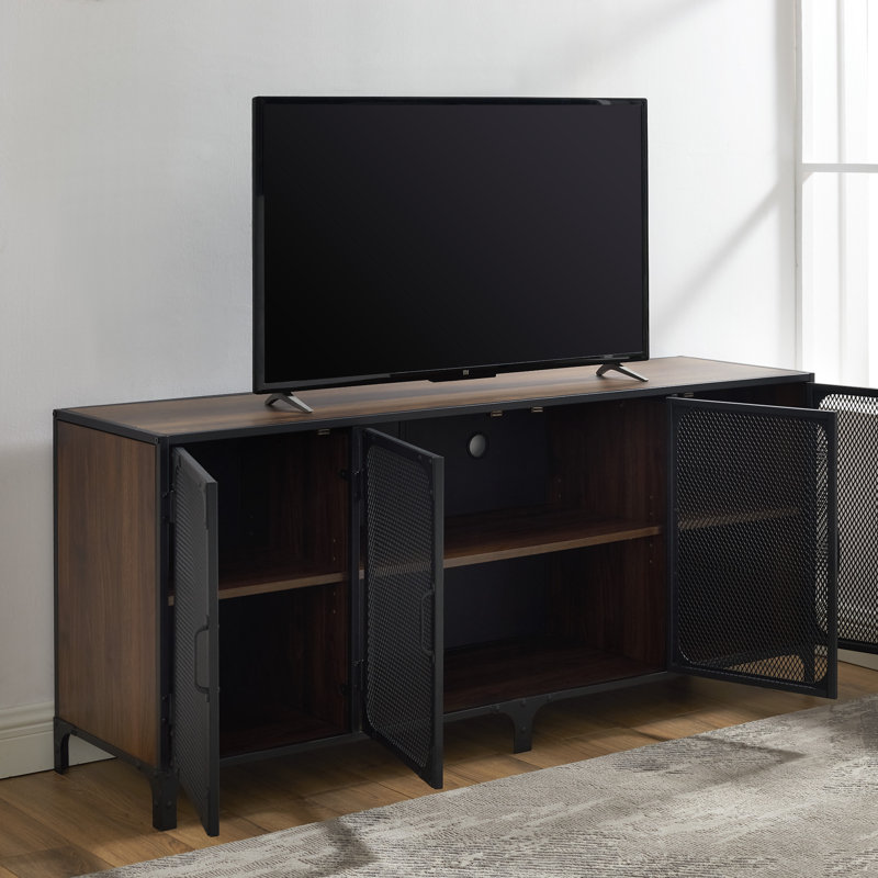 Munich 60" 4-Door TV Stand for TVs up to 65", Dark Walnut