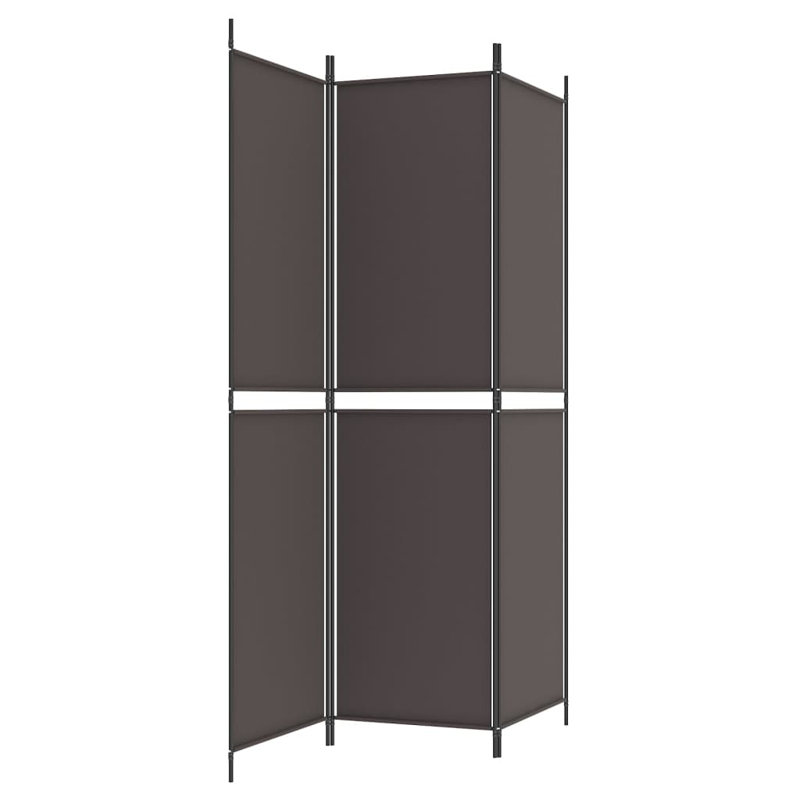 Cloison pliante Rikkea, 3, H 78,7 po x l 59 po, Brun