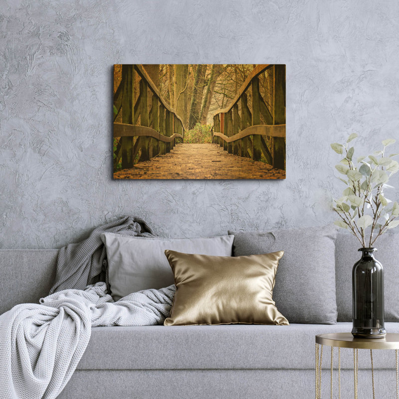 Art mural en métal doré Away 'By Luxe, 36 po x 24 po, 36 po x 24 po