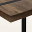 Console de hall d'entrée moderne en métal laminé brun Kaisley, H 31,87 po x l 47,13 po x P 11,81 po