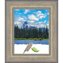 11x14 Traditional Silver Complete Wood Picture Frame with UV Acrylic, Foam Board Backing, & Hardware