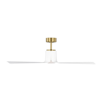 Peel Smart 52 LED Indoor Ceiling Fan with Threaded Downrod, ABS blades and Handheld Remote