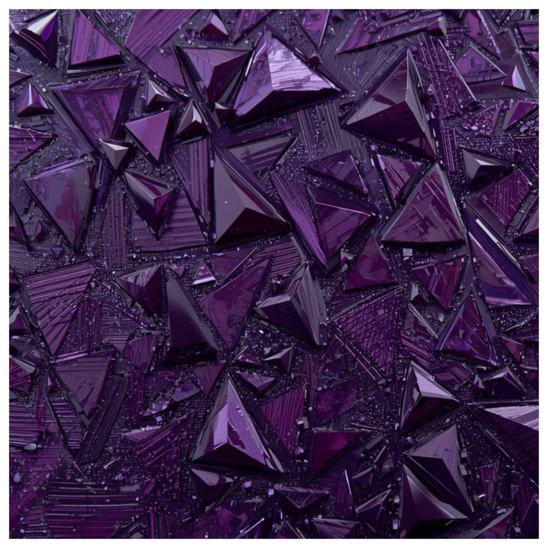 Purple Geometric Triangles Blankets, 60in W x 80in H