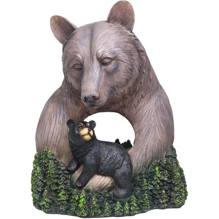 Glacier National Park Ornament - Mama Bear and Cub - Handmade Wood