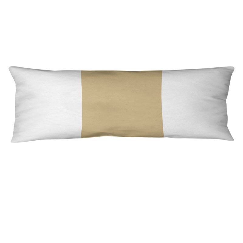 Oreiller de corps en polyester / polyester Arizona Football Stripes, Blanc / Doré, Football Miami