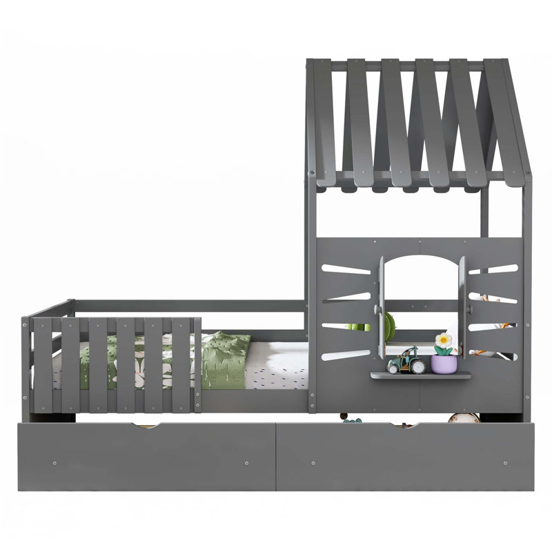 Cadres de lit simple pour enfants, Gris