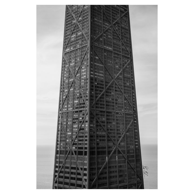 Hancock en noir et blanc, Noir, H 40 po x l 27 po x P 1,5 po, Lustre photo encadré