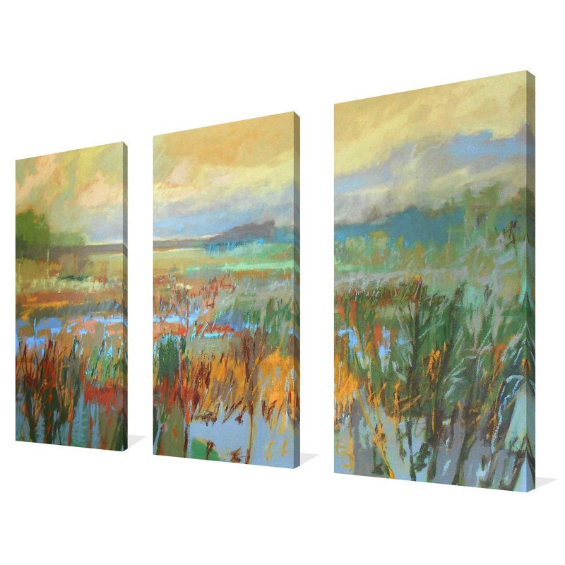 "Marsh In May", ensemble de 3 impressions sur toile