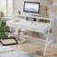 Bureau d'écriture avec tiroirs Edeltraud, bureau blanc-1319585552