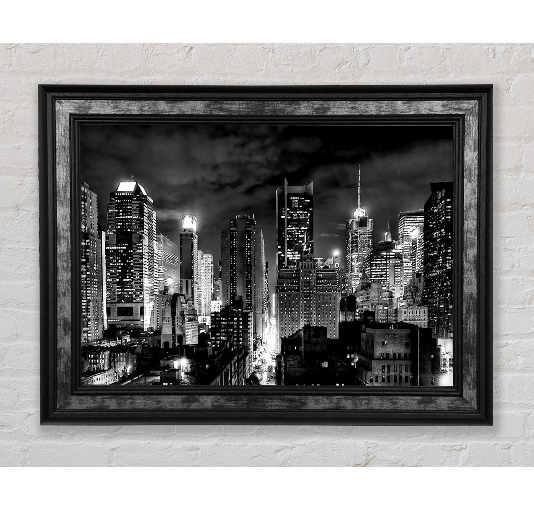 New York Streets B N W - Einzelne Bilderrahmen Kunstdrucke