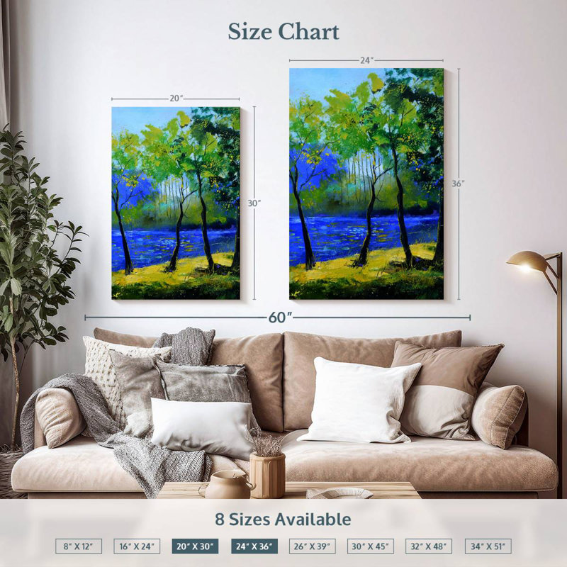 Alvord Mystical Blue River, 36" H x 24" W