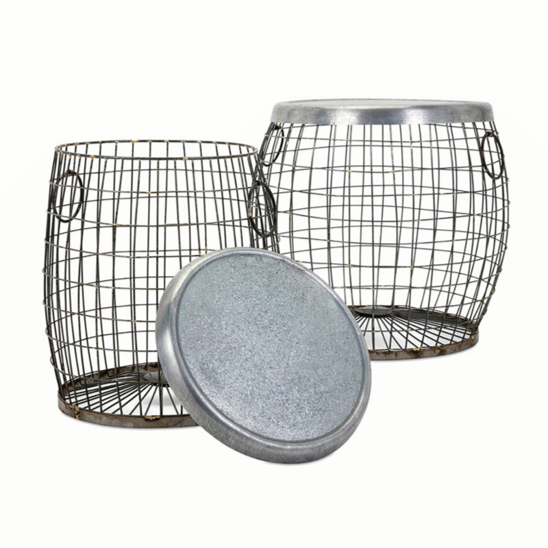 Kelecia Iron Top End Table