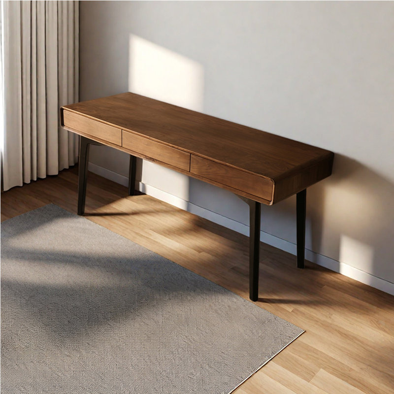 Petit bureau minimaliste de style chinois, H 29,53 po x l 62,99 po x P 23,62 po