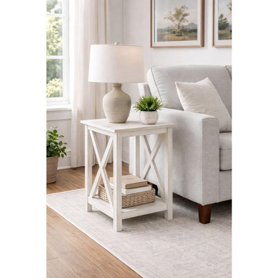 Table d'appoint - blanc antique