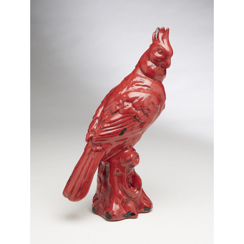 Mylah Ceramic Bird Figurine, Red
