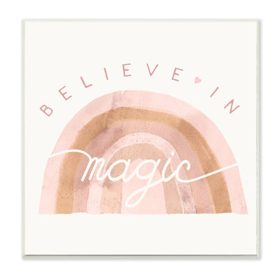 «Believe in Magic», aquarelle rose neutre par Daphne Polselli - impression
