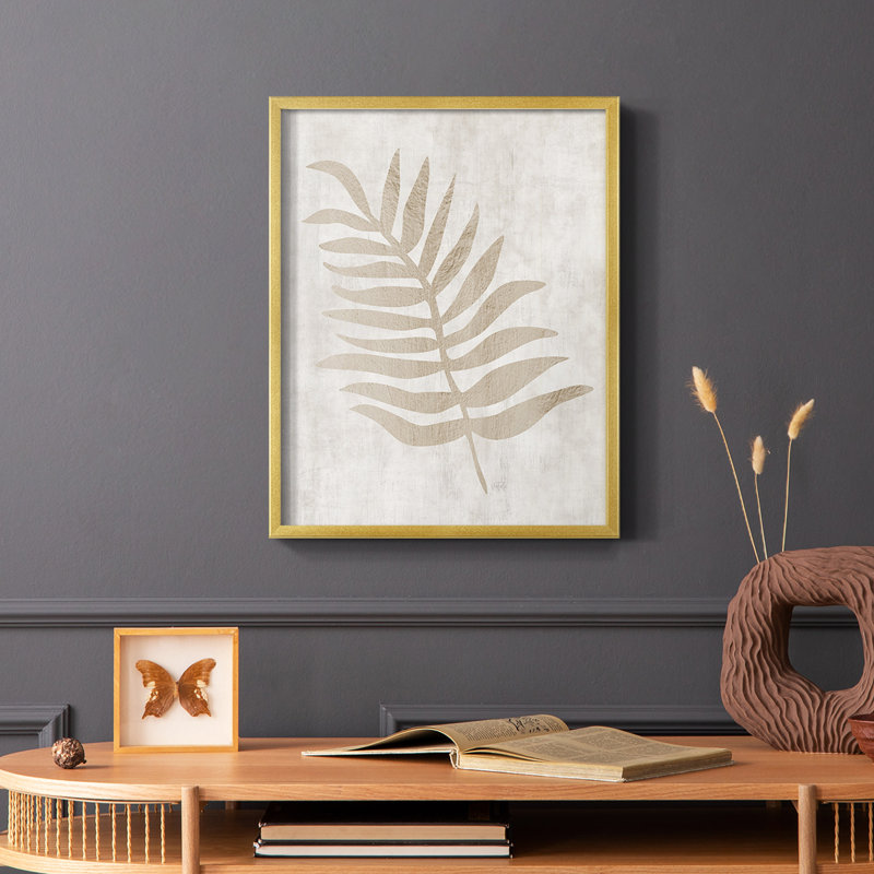 «Peaceful Palm II», reproduction encadrée - bois massif