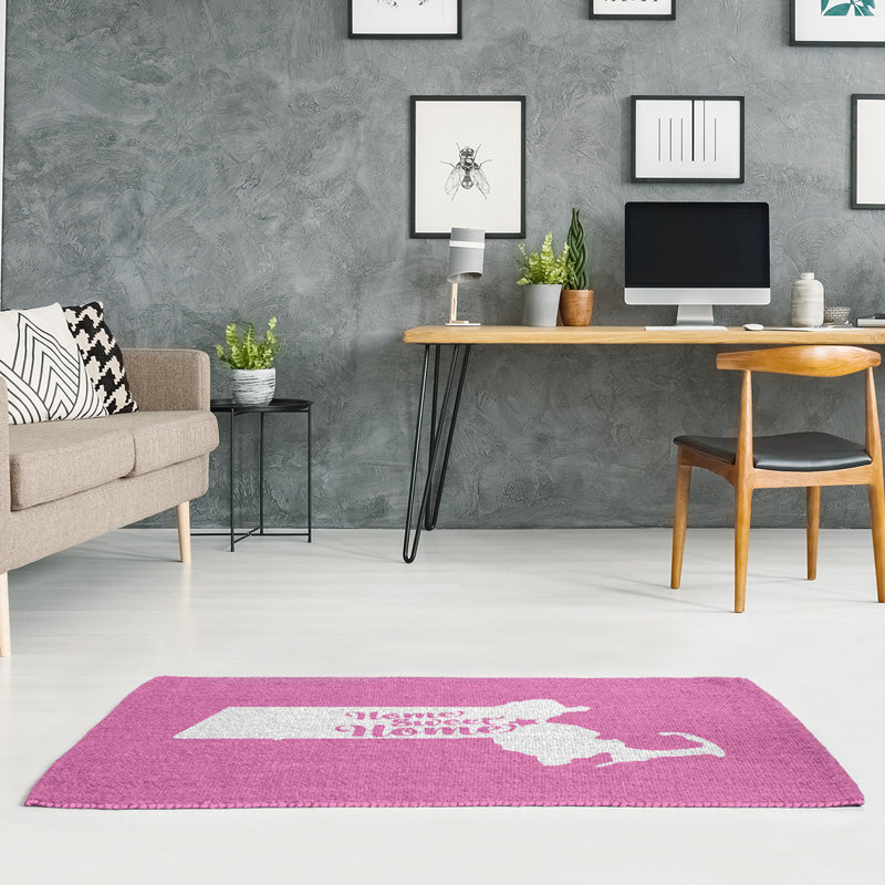 Tapis de boston, zone rose boston, Rectangle 5 pi x 7 pi, Oui