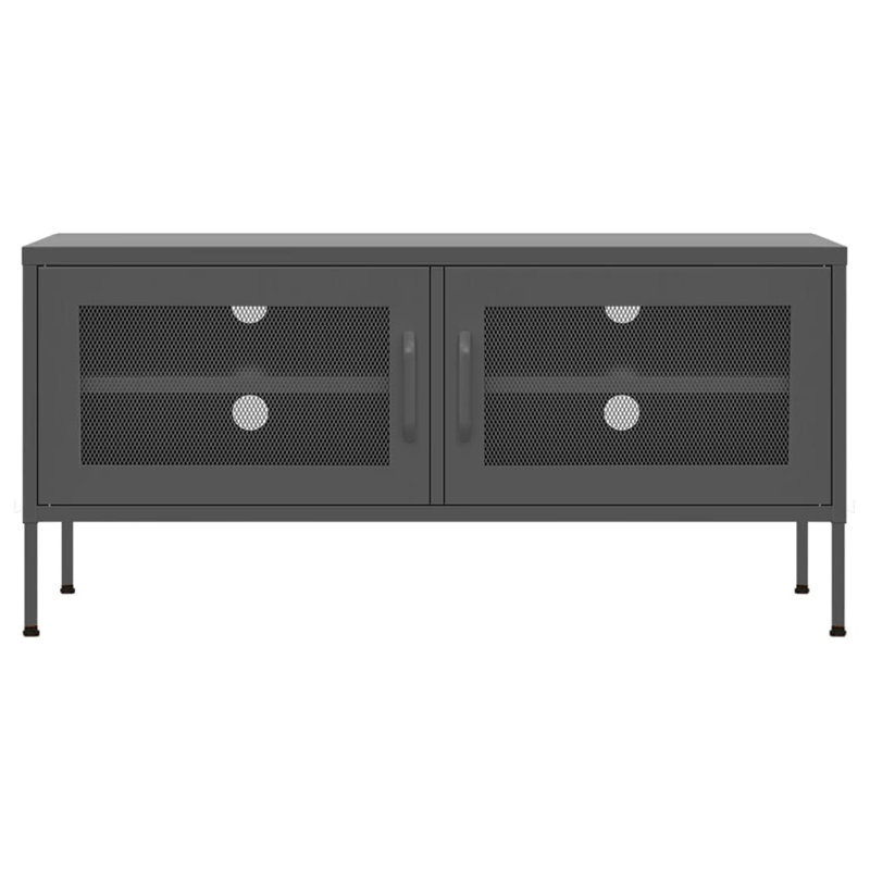 Meuble télé Meuble télé en acier anthracite avec pieds réglables