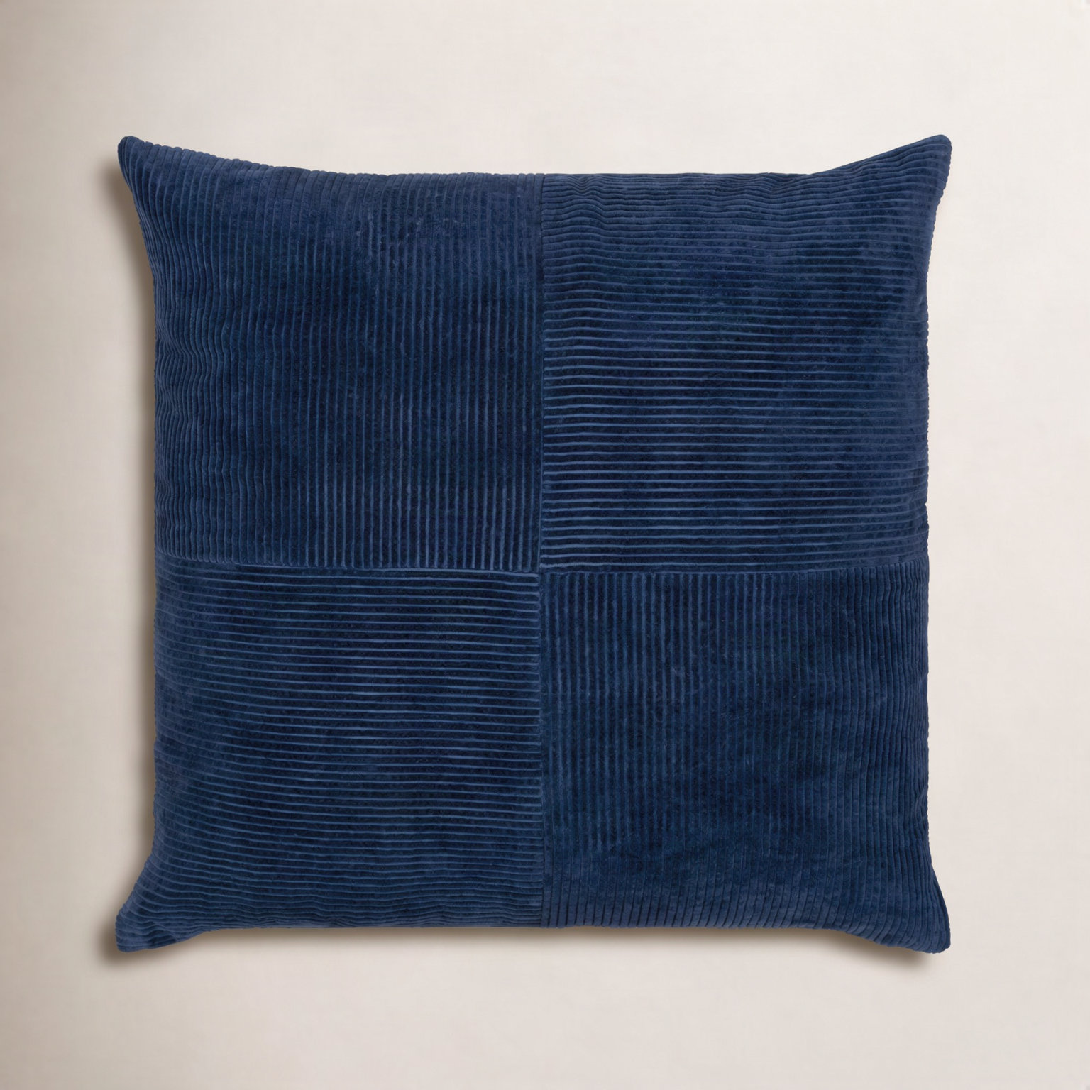 Selma Cotton Throw Pillow, 20" x 20", Navy