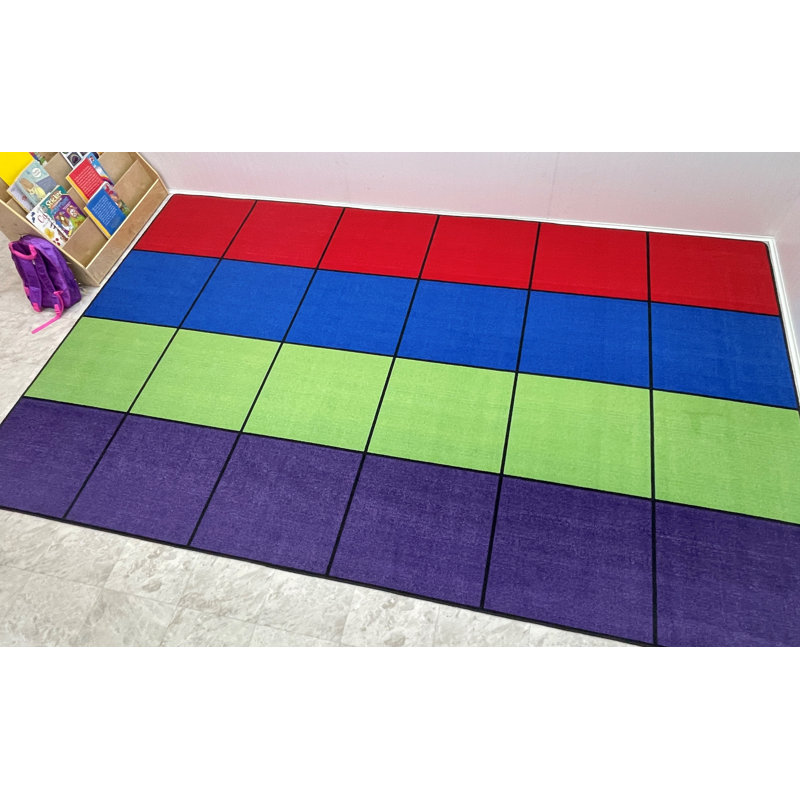 Tapis géométrique KidCarpet, Rectangle 7 pi 6 po x 12 pi