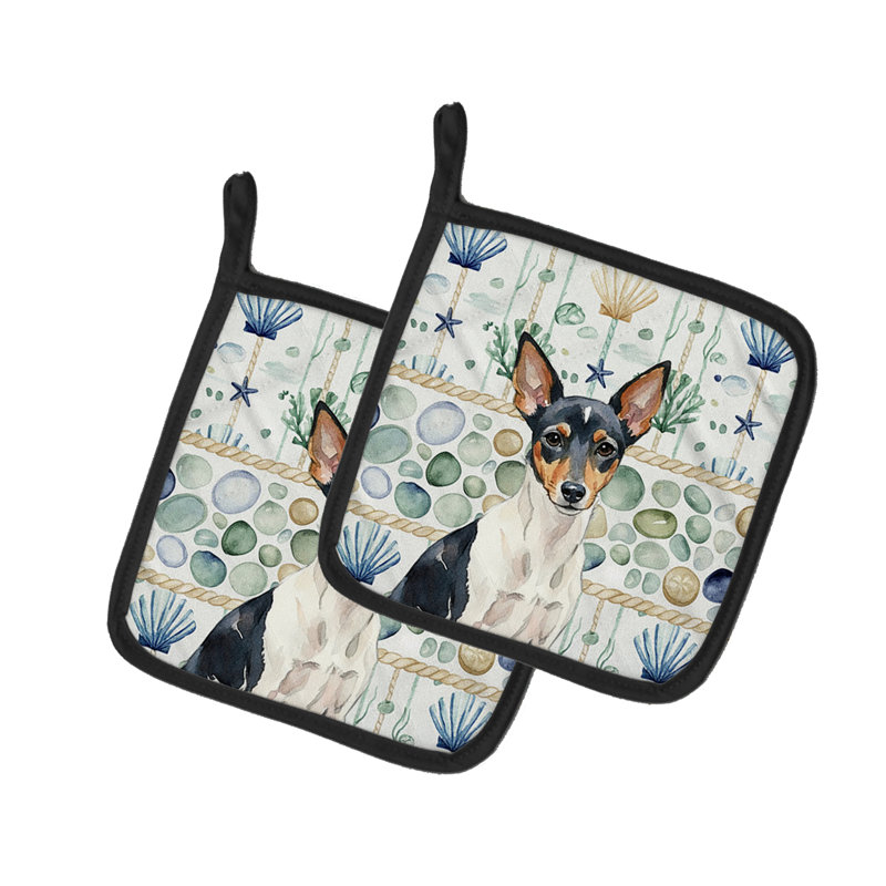 Paire de porte-casseroles Toy Fox Terrier