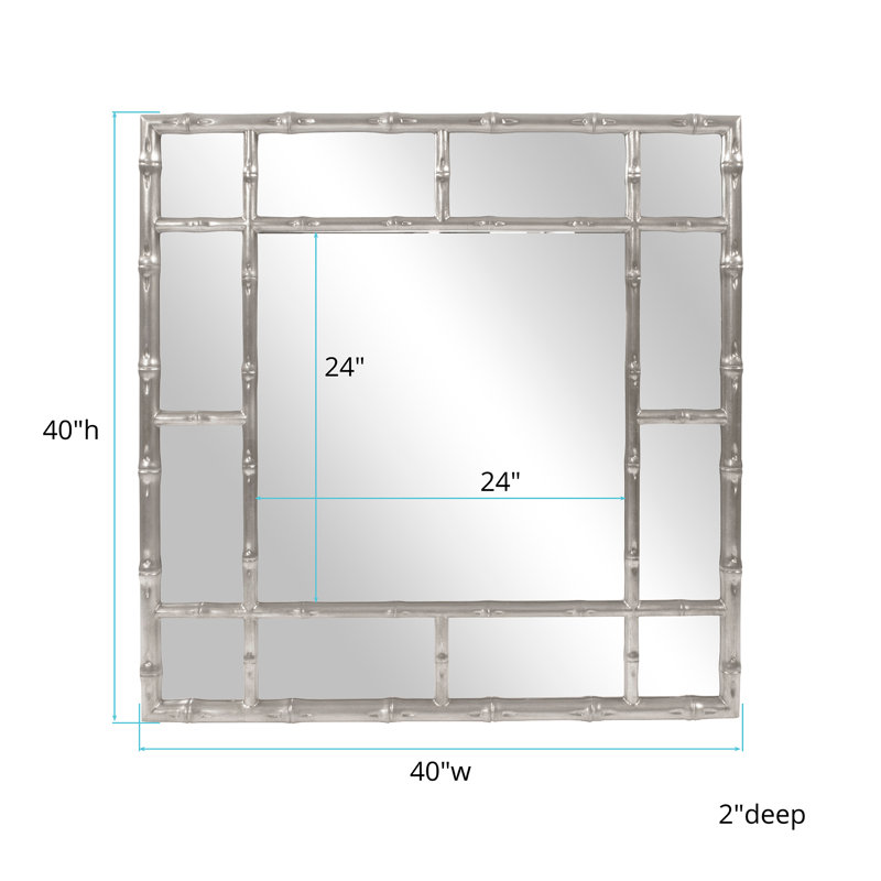 Miroir d'appoint sans cadre Eile, Nickel
