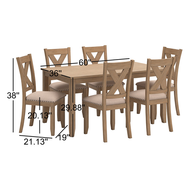 Tymera 6 - Person Four Leg Dining Set