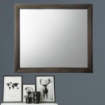 Huddersfield Mirror in Gray Oak