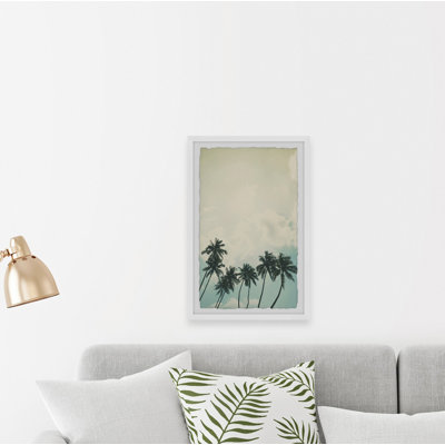 Sky and the Palm Trees 1 Piece Single Picture Frame Wall Art