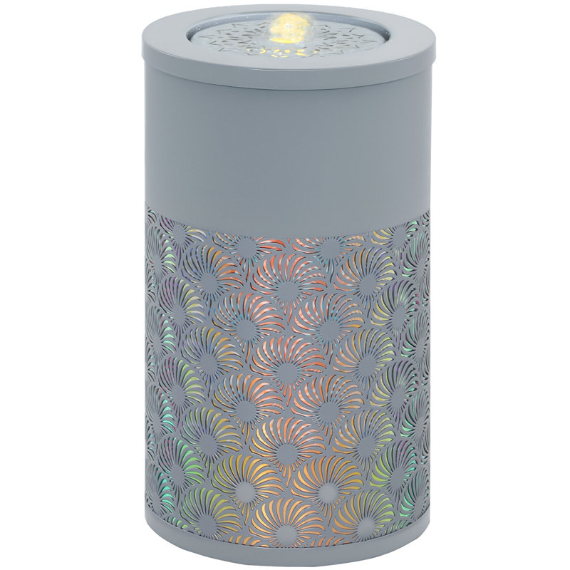 Galvanized Metal Weather Resistant Column Fountain with Lights