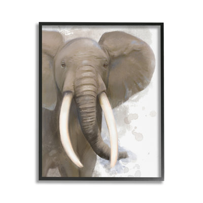 «Elephant & Modern Splash», art de la giclée encadrée par Matthew Piotrowicz