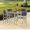 Travira Square 4 - Person 40" Long Powder Coated Aluminum Patio Dining Set