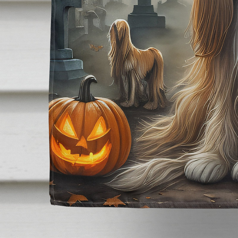 Drapeau de maison afghane lévrier d'Halloween effrayant