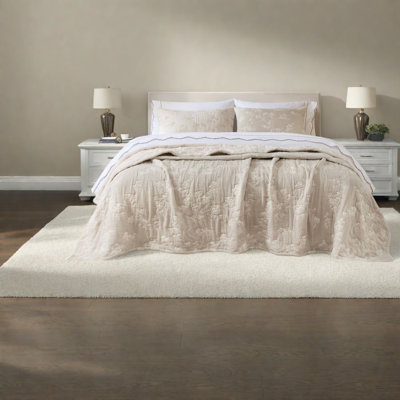 Ensemble de literie en coton de qualité supérieure, gaze en jacquard pour grand lit, courtepointe Modern Home