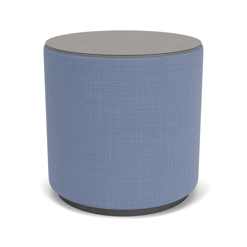 Table de réception avec plateau en stratifié Darsey, 20", Sergé sarrasin, Gris anthracite; marine clair Chambray