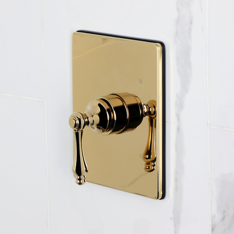 Kingston Brass Restoration Single-Handle Pressure Balanced Tub Faucet, Polished Brass