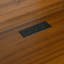 47'' Retro Desk With Charging Ports And Hutch Cabinet (Not Include Stools)