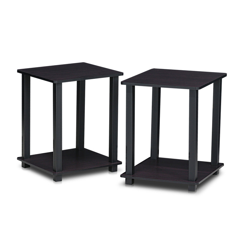 Almaraz Side Table Set, Dark Walnut