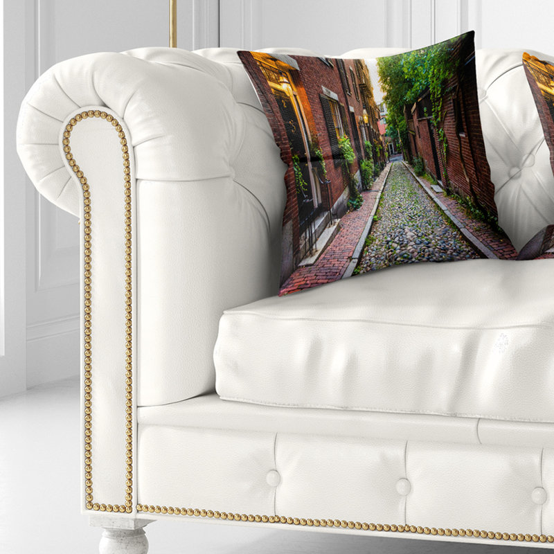 Oreiller Street Massachusetts, 16 po x 16 po, Coussin décoratif