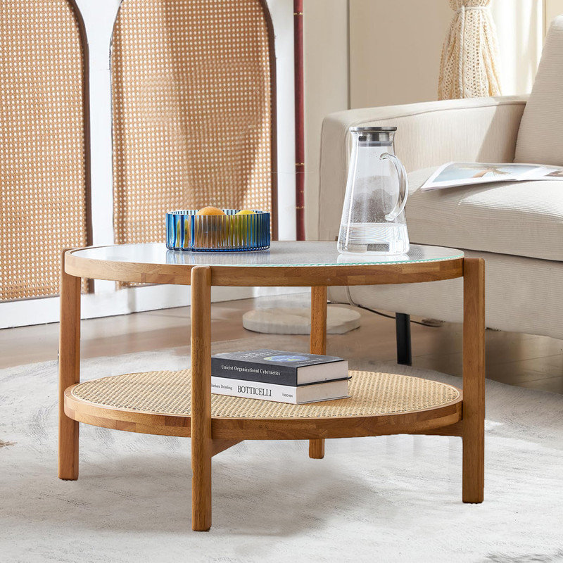 Bay Isle Home™ Ashanee Glass Top Coffee Table | Wayfair