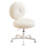 Upholstered Armless Velvet Vanity Chair, Ergonomic Height Adjustable Task Office Chair-365999619