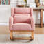 Chaise berçante moderne avec accoudoirs à dossier haut avec accoudoirs pratiques en rose