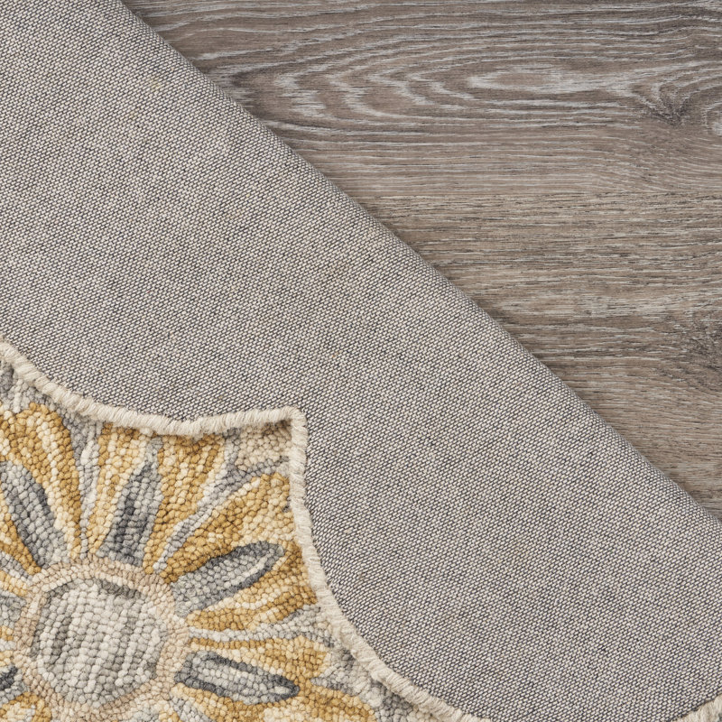 Dickie Hand Tufted Wool Indoor Rug, Round 4'